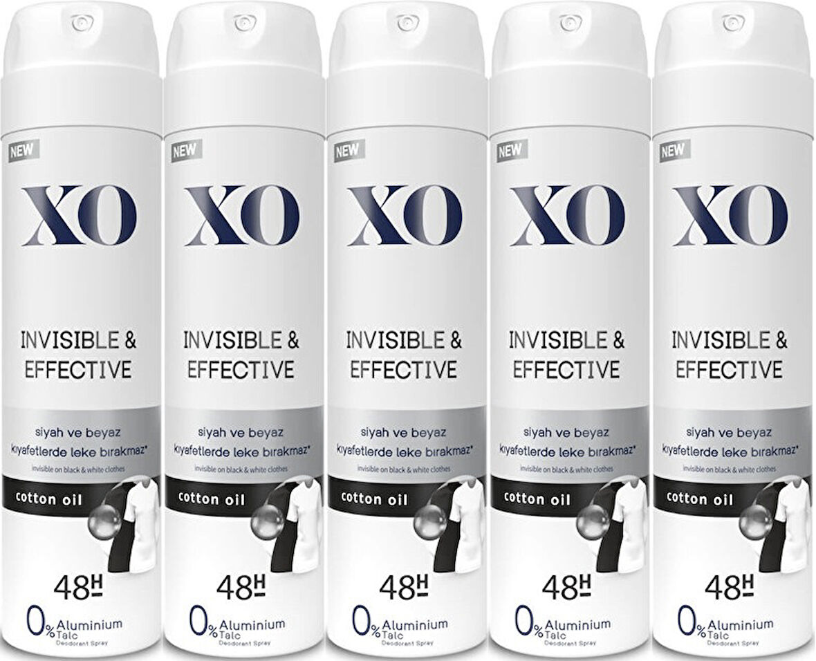 XO Deodorant 150ML Women-Kadın Invisible & Effective (5 Li Set)