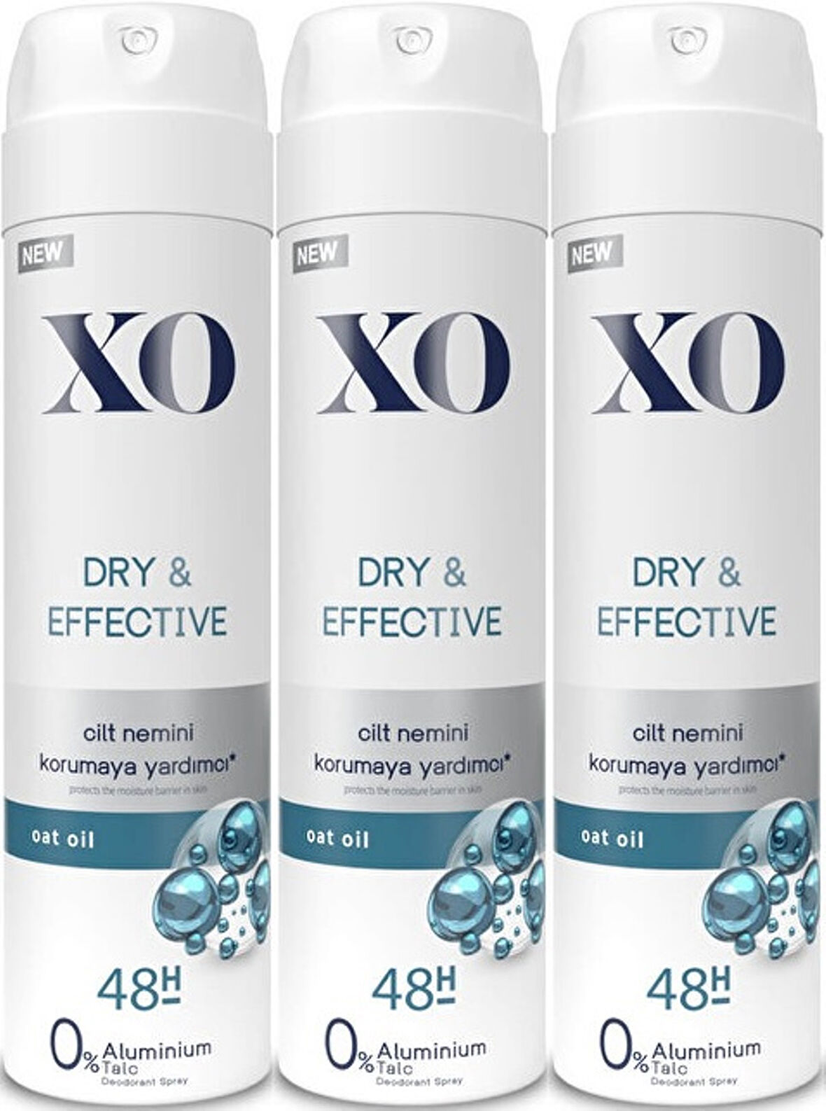 XO Deodorant 150ML Women-Kadın Dry & Effective (3 Lü Set)