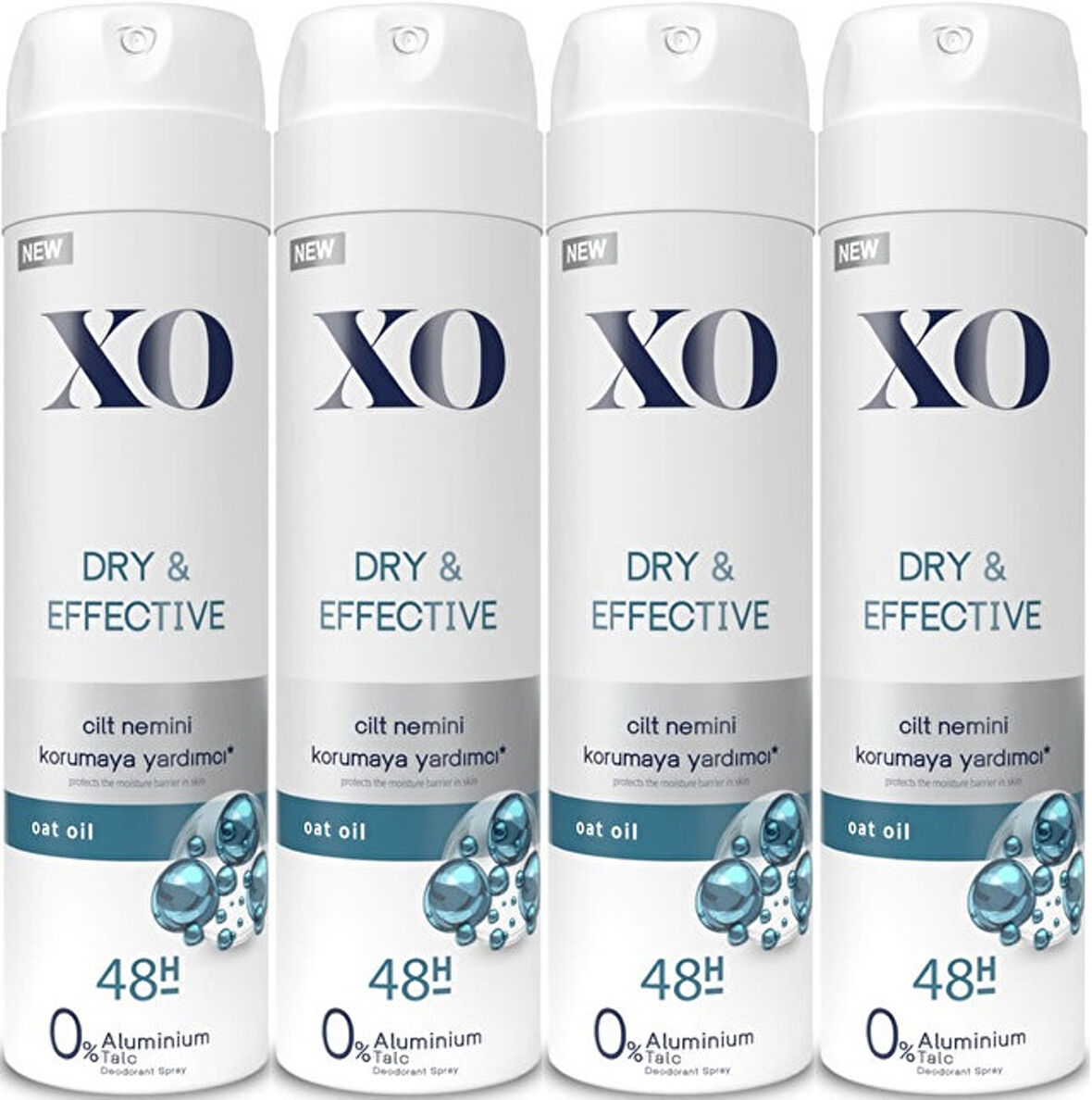 XO Deodorant 150ML Women-Kadın Dry & Effective (4 Lü Set)