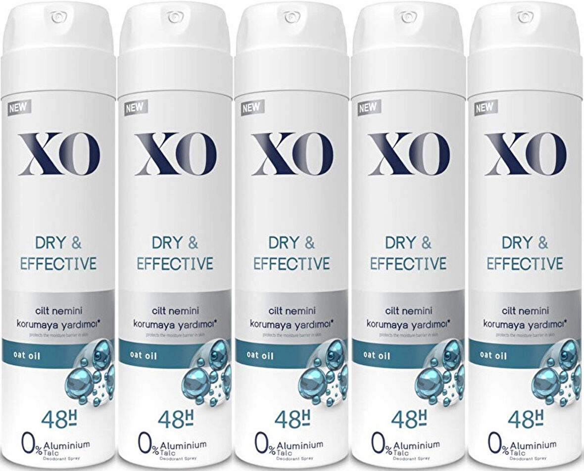 XO Deodorant 150ML Women-Kadın Dry & Effective (5 Li Set)