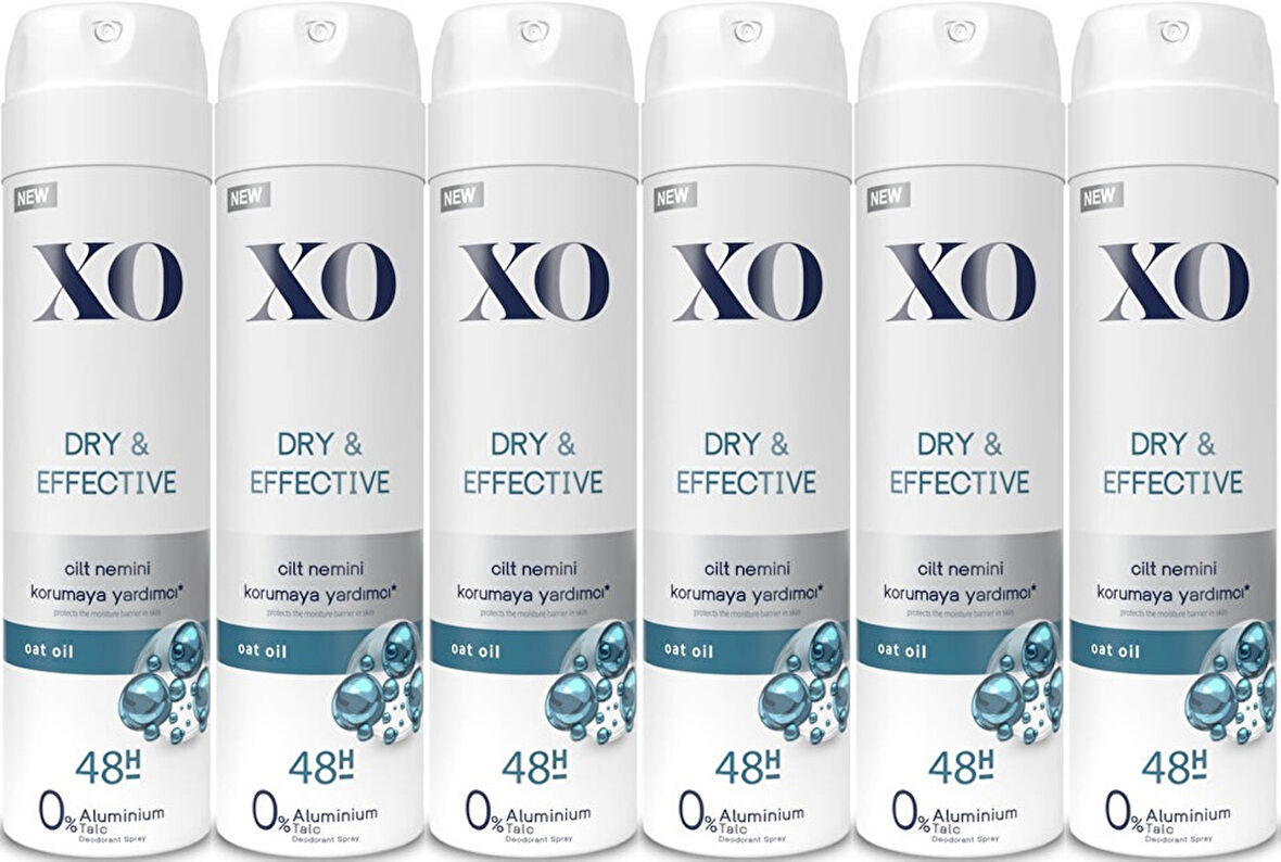 XO Deodorant 150ML Women-Kadın Dry & Effective (6 Lı Set)