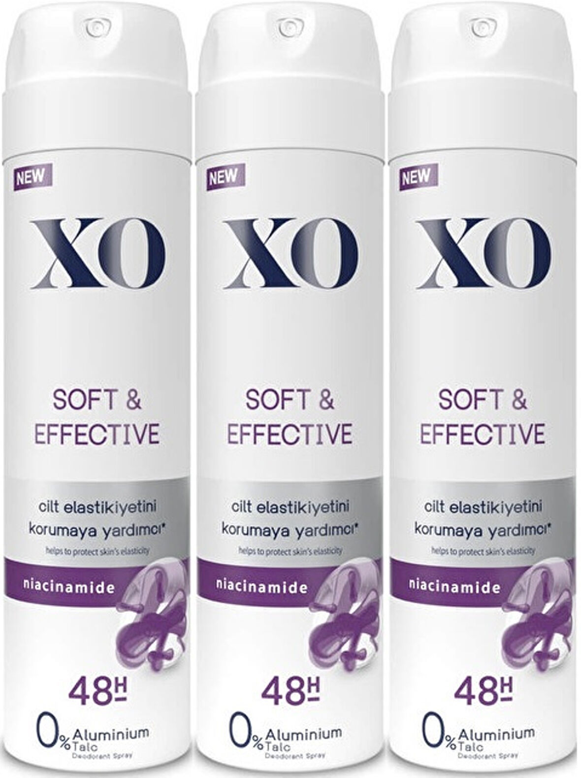 XO Deodorant 150ML Women-Kadın Soft & Effective (3 Lü Set)