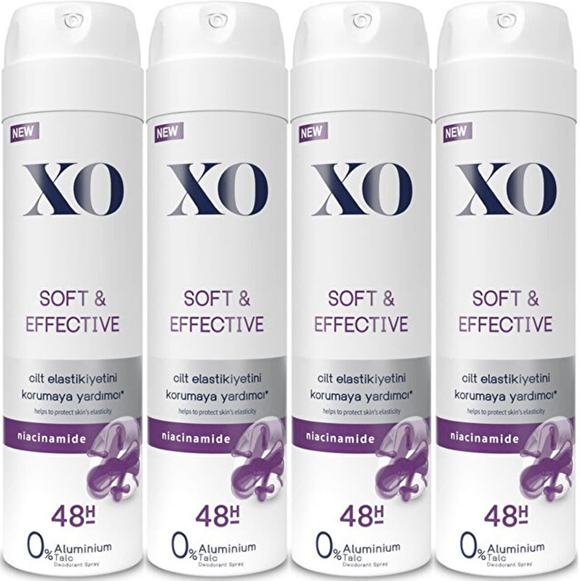 XO Deodorant 150ML Women-Kadın Soft & Effective (4 Lü Set)