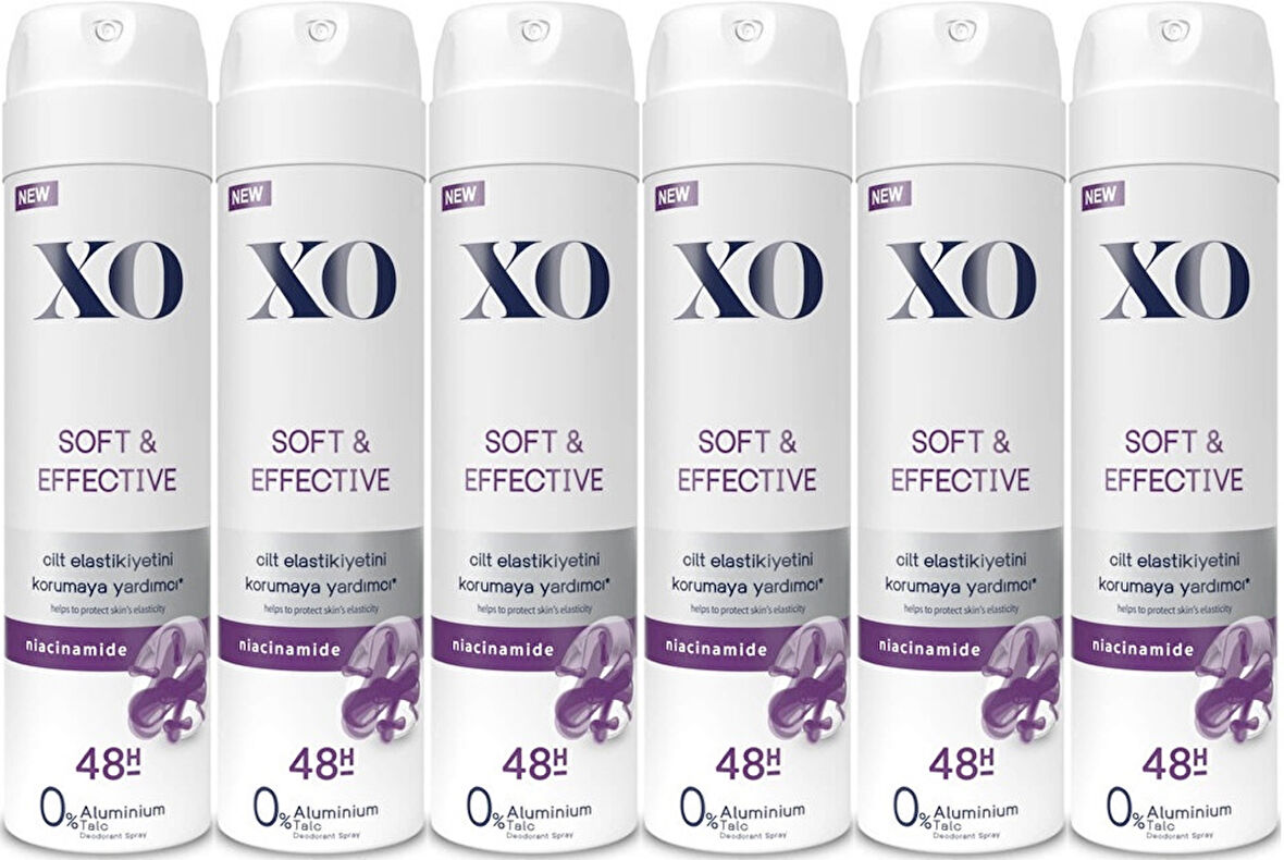 XO Deodorant 150ML Women-Kadın Soft & Effective (6 Lı Set)