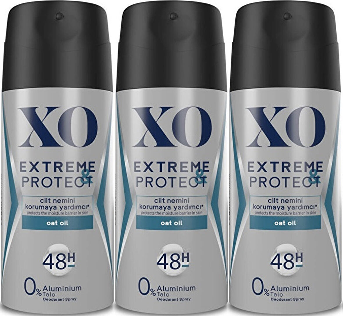 XO Deodorant 150ML Men-Erkek Extreme & Protect (3 Lü Set)