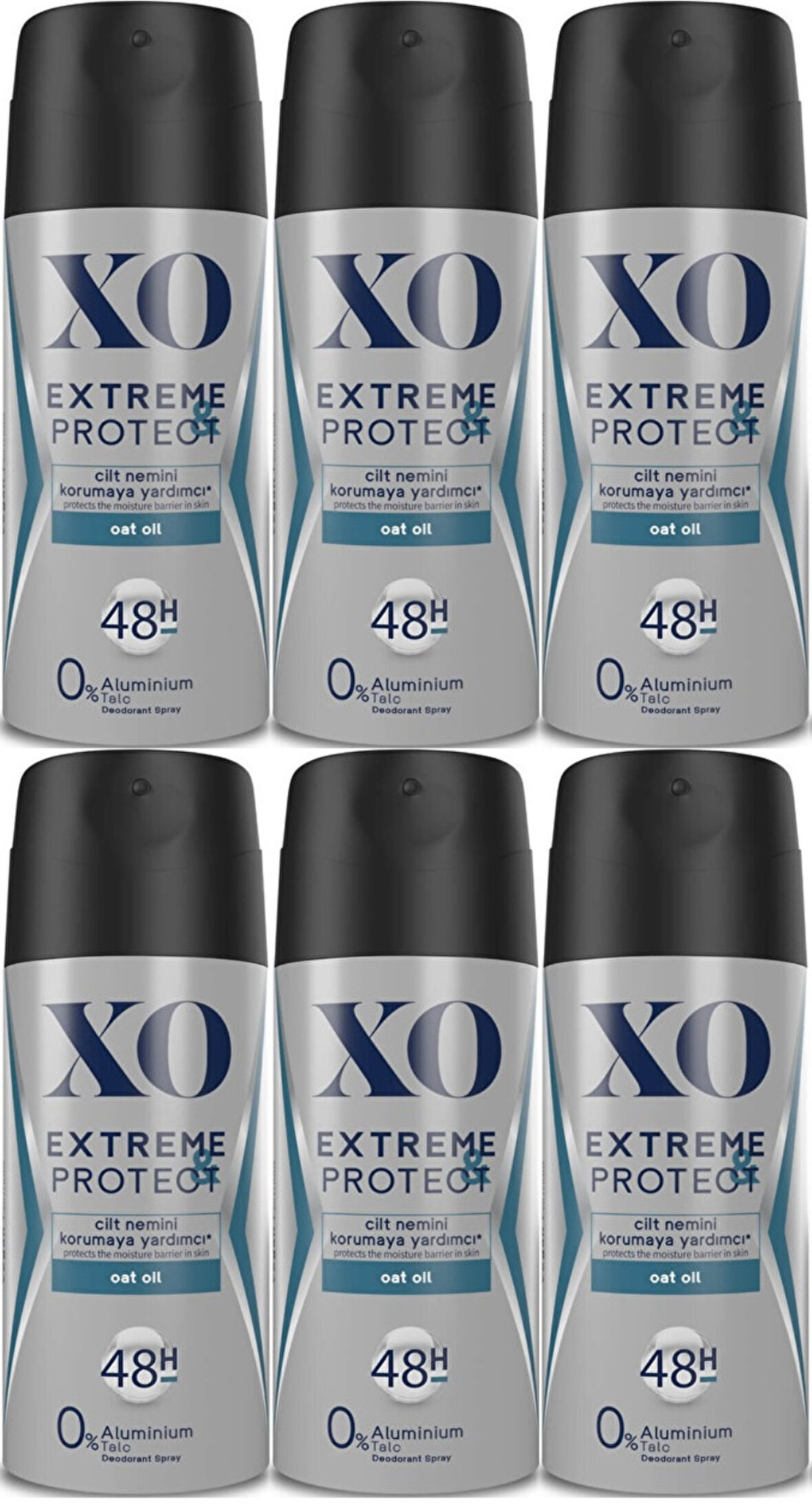 XO Deodorant 150ML Men-Erkek Extreme & Protect (6 Lı Set)