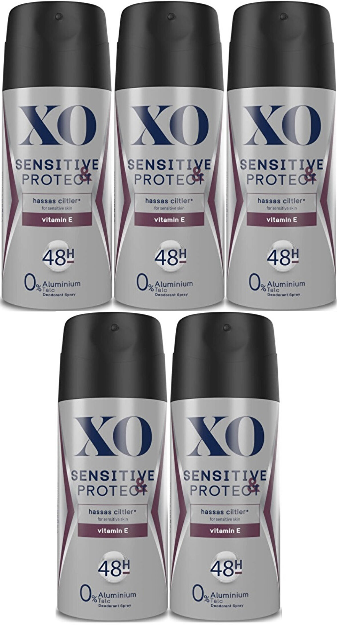 XO Deodorant 150ML Men-Erkek Sensitive & Protect (5 Li Set)