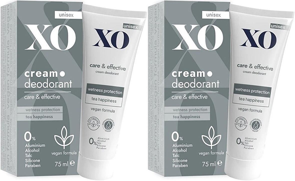 XO Krem Deodorant 75ML Unisex Care & Effective Parfümlü (2 Li Set)