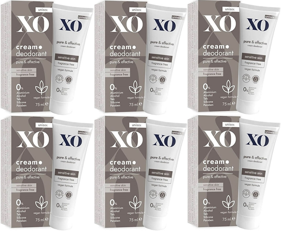 XO Krem Deodorant 75ML Unisex Pure & Effective Kokusuz (6 Lı Set)