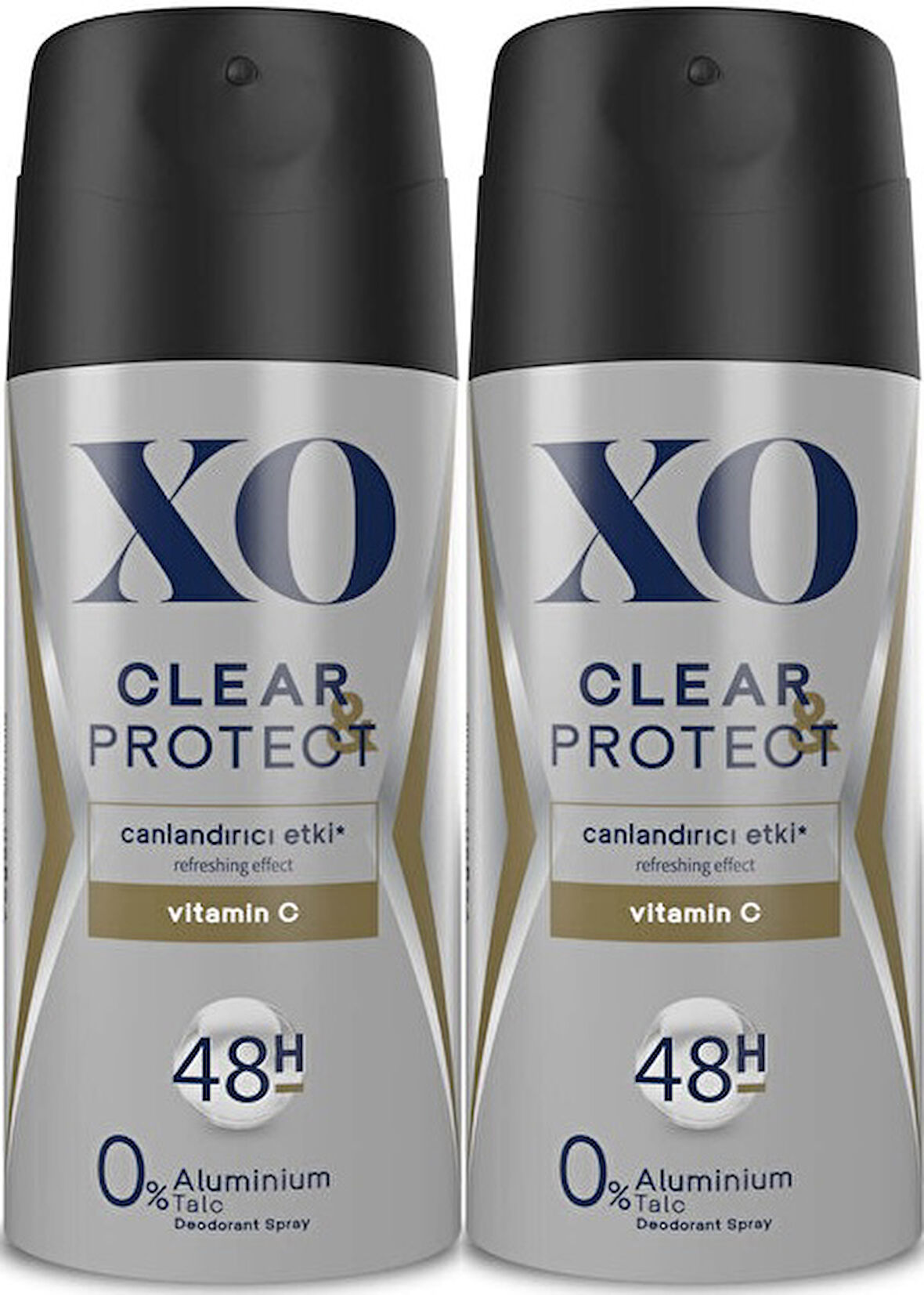 XO Deodorant 150ML Men-Erkek Clear & Protect (2 Li Set)