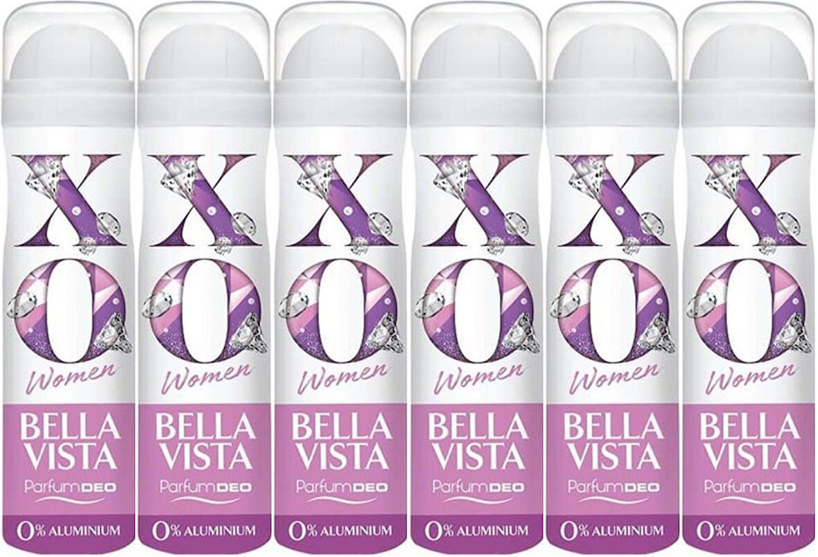 XO Deodorant 150ML Women-Kadın Bella Vista (6 Lı Set)