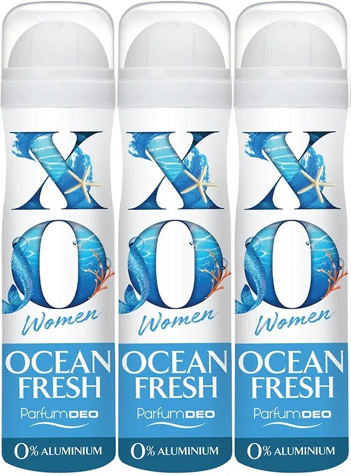 XO Deodorant 150ML Women-Kadın Ocean Fresh (3 Lü Set)