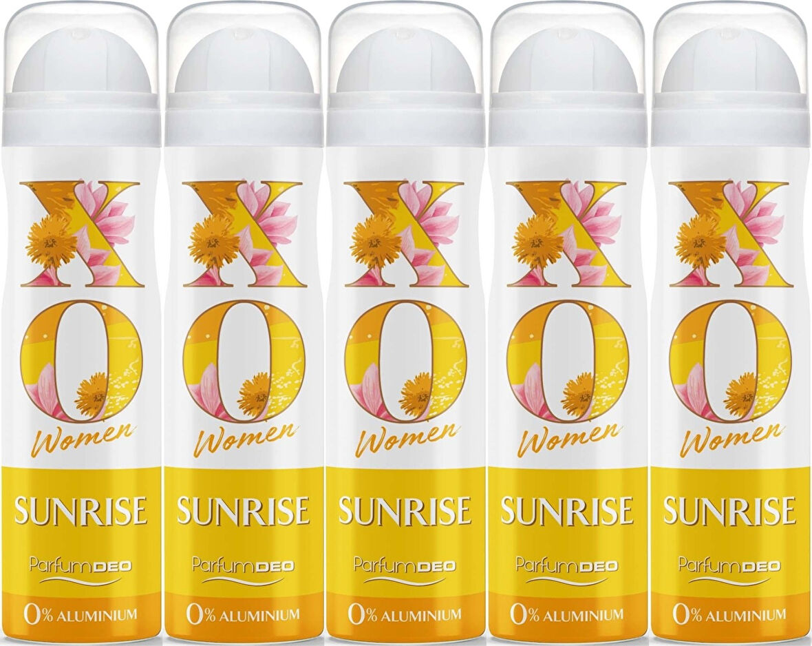 XO Deodorant 150ML Women-Kadın Sunrise (5 Li Set)