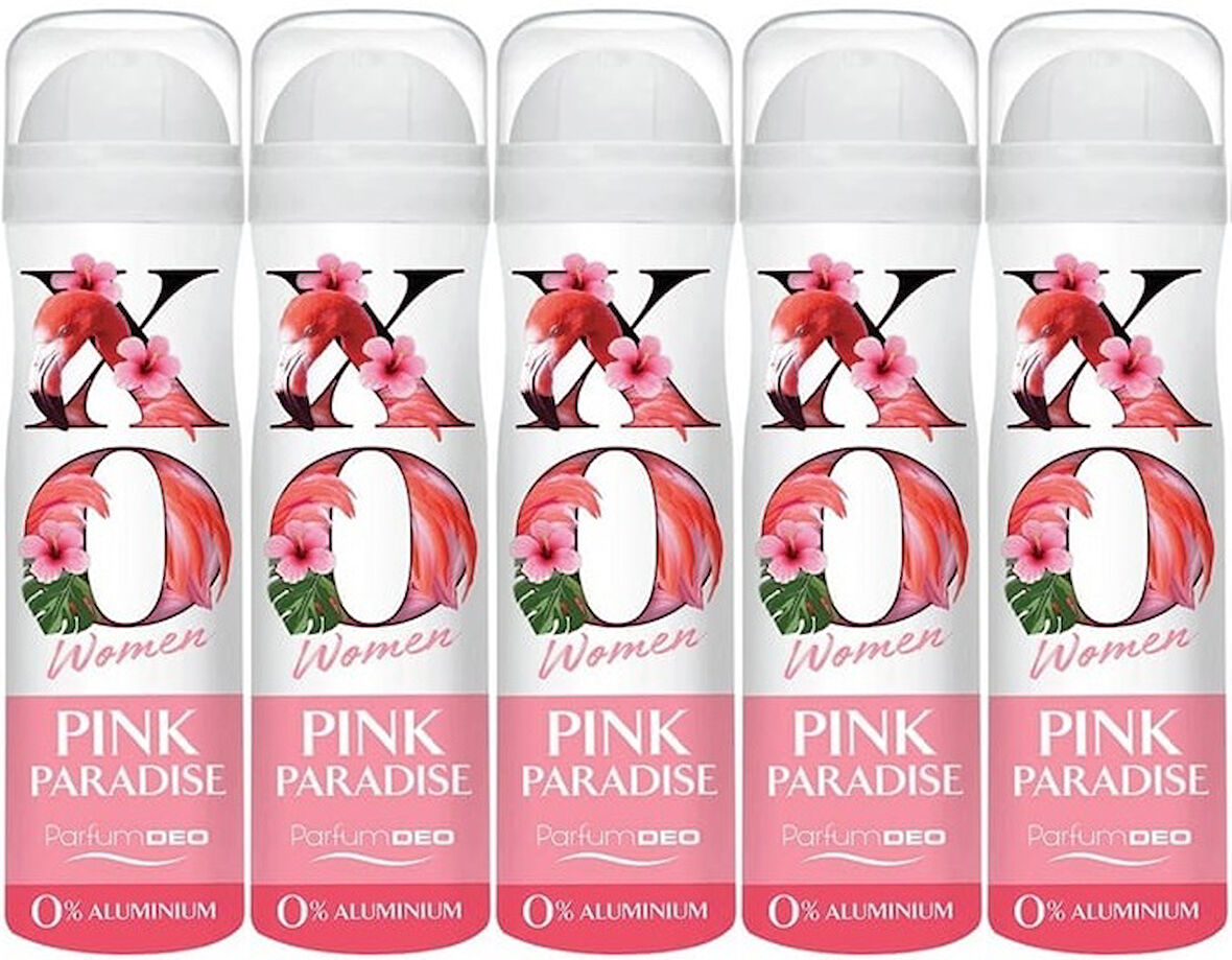 XO Deodorant 150ML Women-Kadın Pink Paradise (5 Li Set)