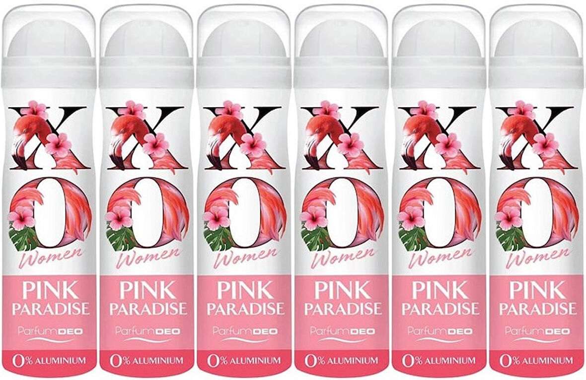 XO Deodorant 150ML Women-Kadın Pink Paradise (6 Lı Set)