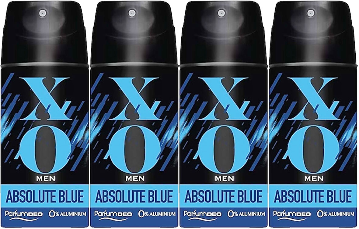 XO Deodorant 150ML Men-Erkek Absolute Blue (4 Lü Set)