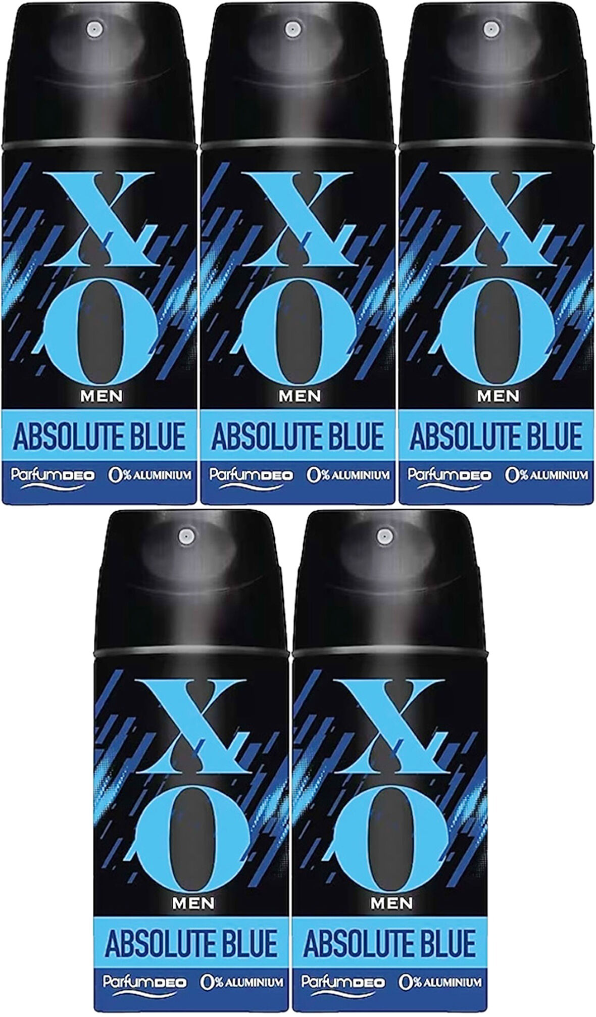 XO Deodorant 150ML Men-Erkek Absolute Blue (5 Li Set)