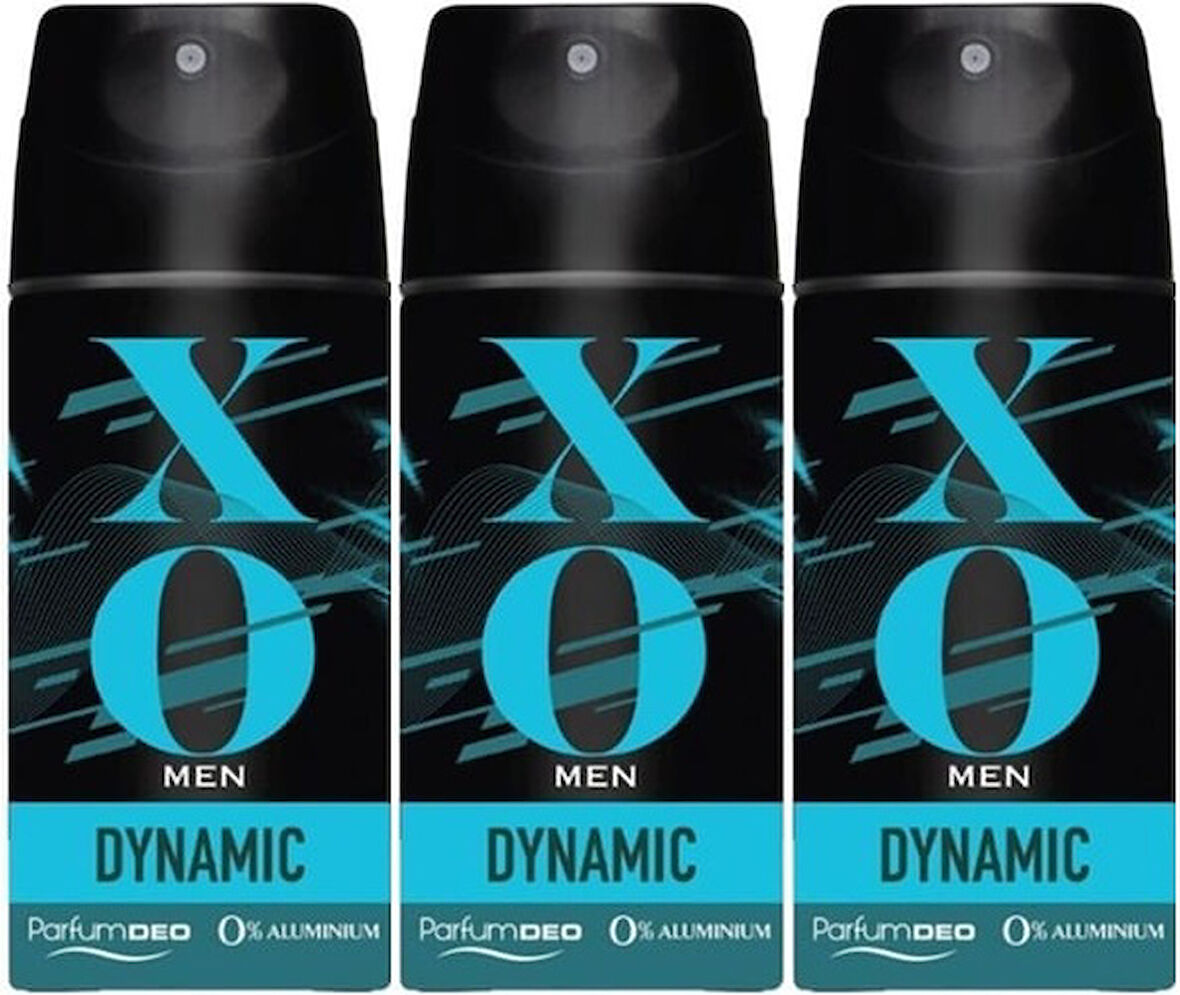 XO Deodorant 150ML Men-Erkek Dynamıc (3 Lü Set)