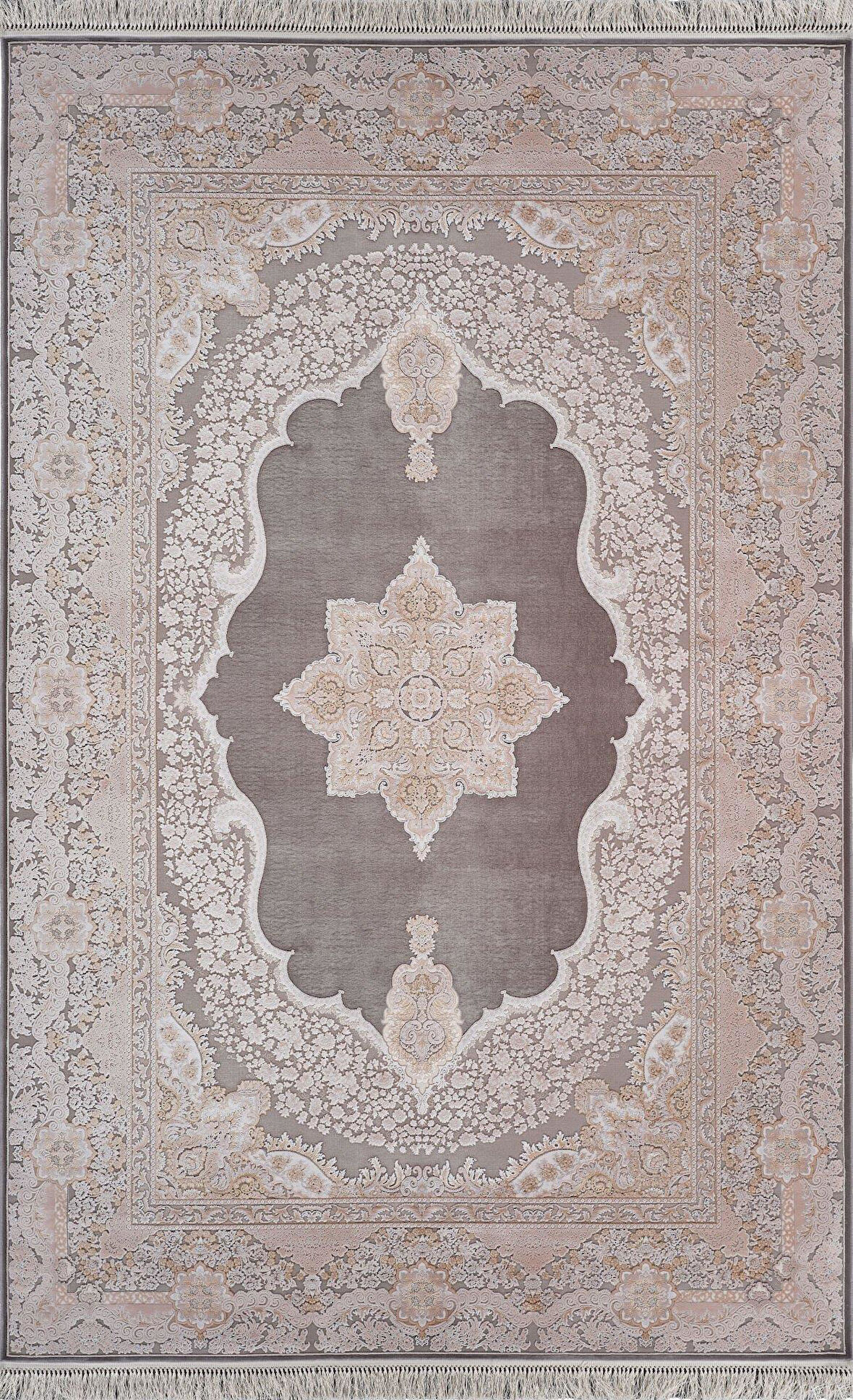 Artemis Halı Palace 05197D Bej Kemik Klasik Retro İpek Halı