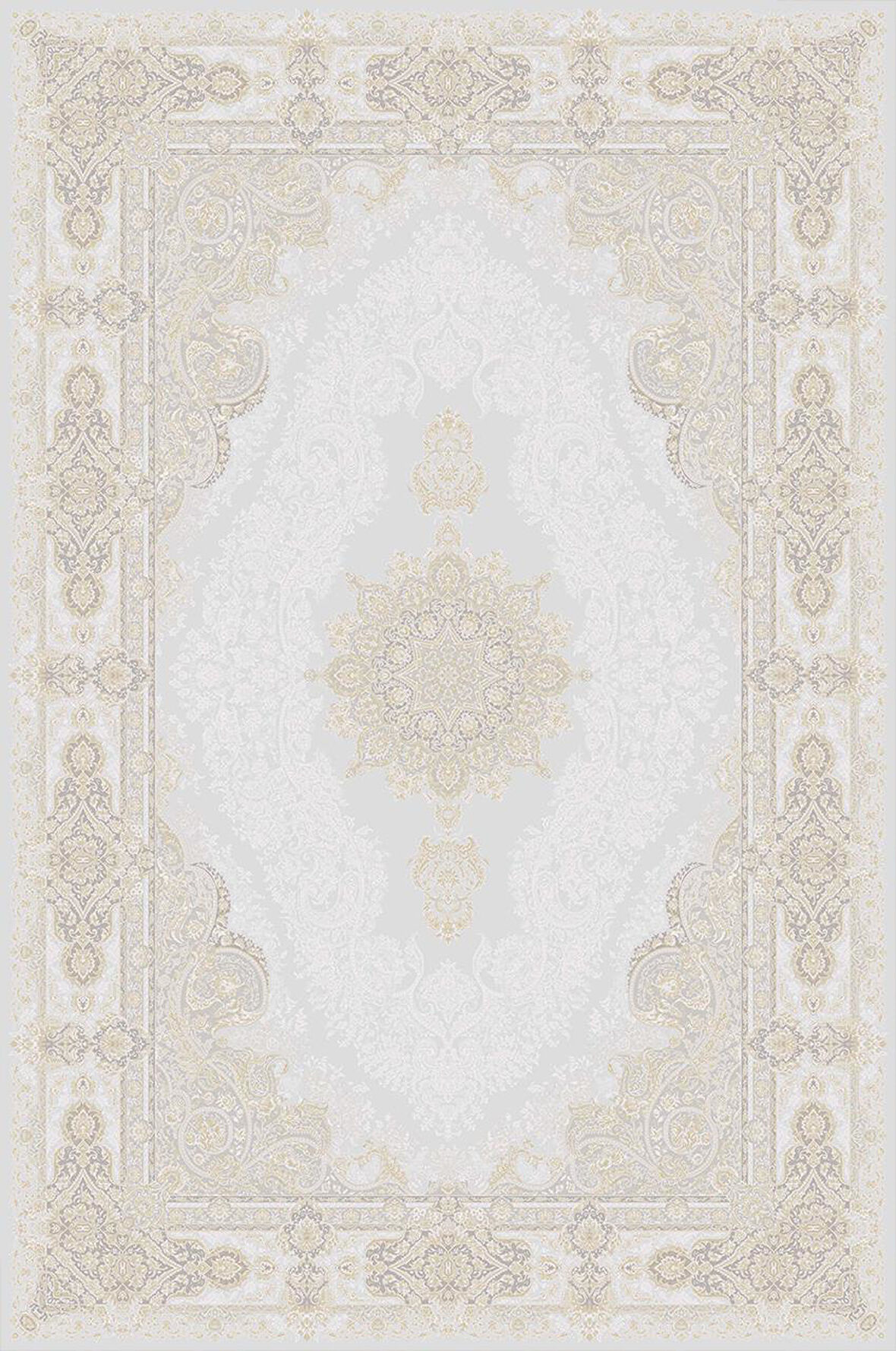 Artemis Halı Palace 08021A Krem Vizon Klasik Retro İpek Halı