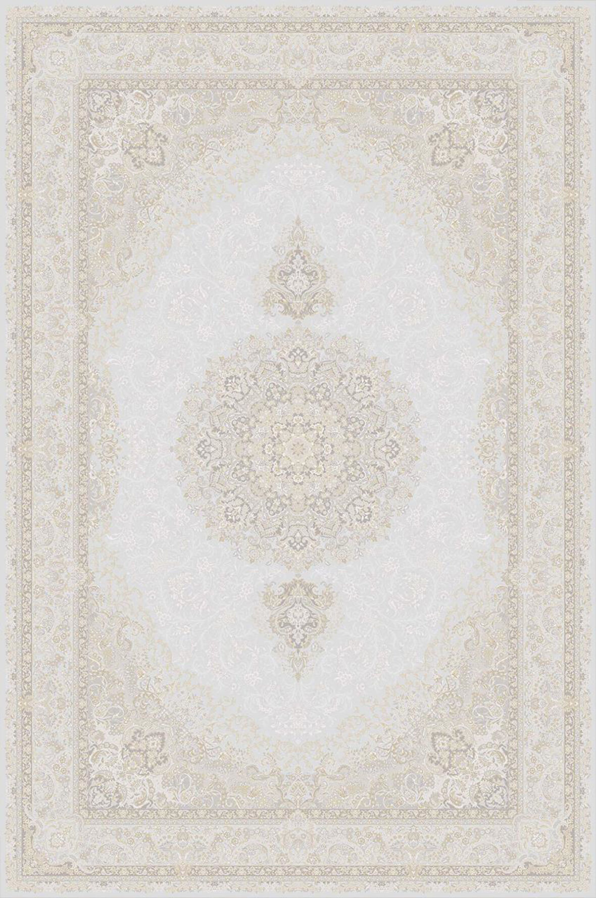 Artemis Halı Palace 08022A Krem Vizon Klasik Retro İpek Halı