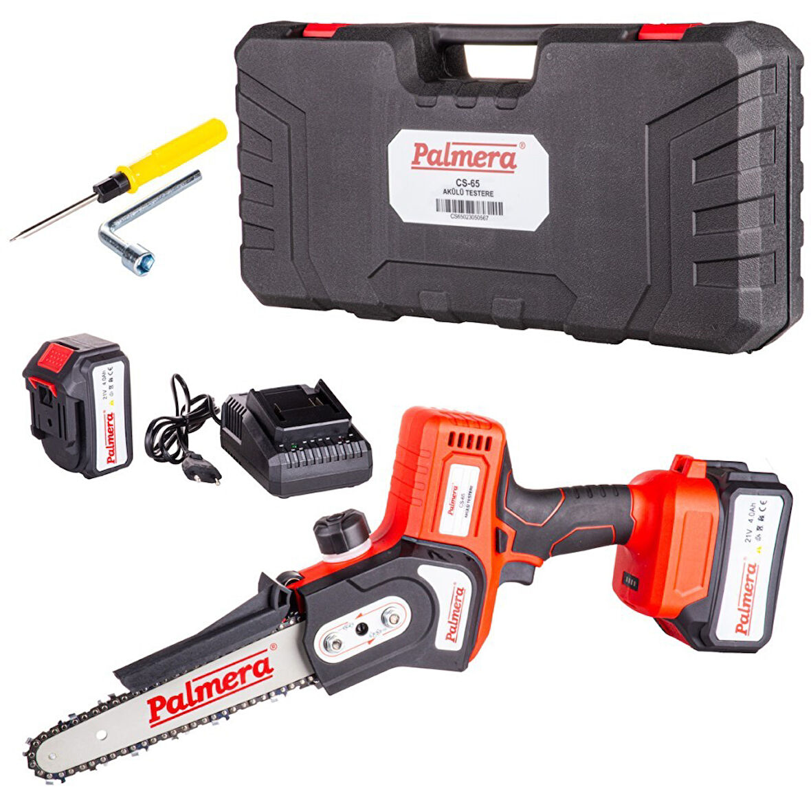 PALMERA CS-80 AKÜLÜ TESTERE 4.0 Ah+ŞARJ CİHAZI ÇİFT AKÜLÜ