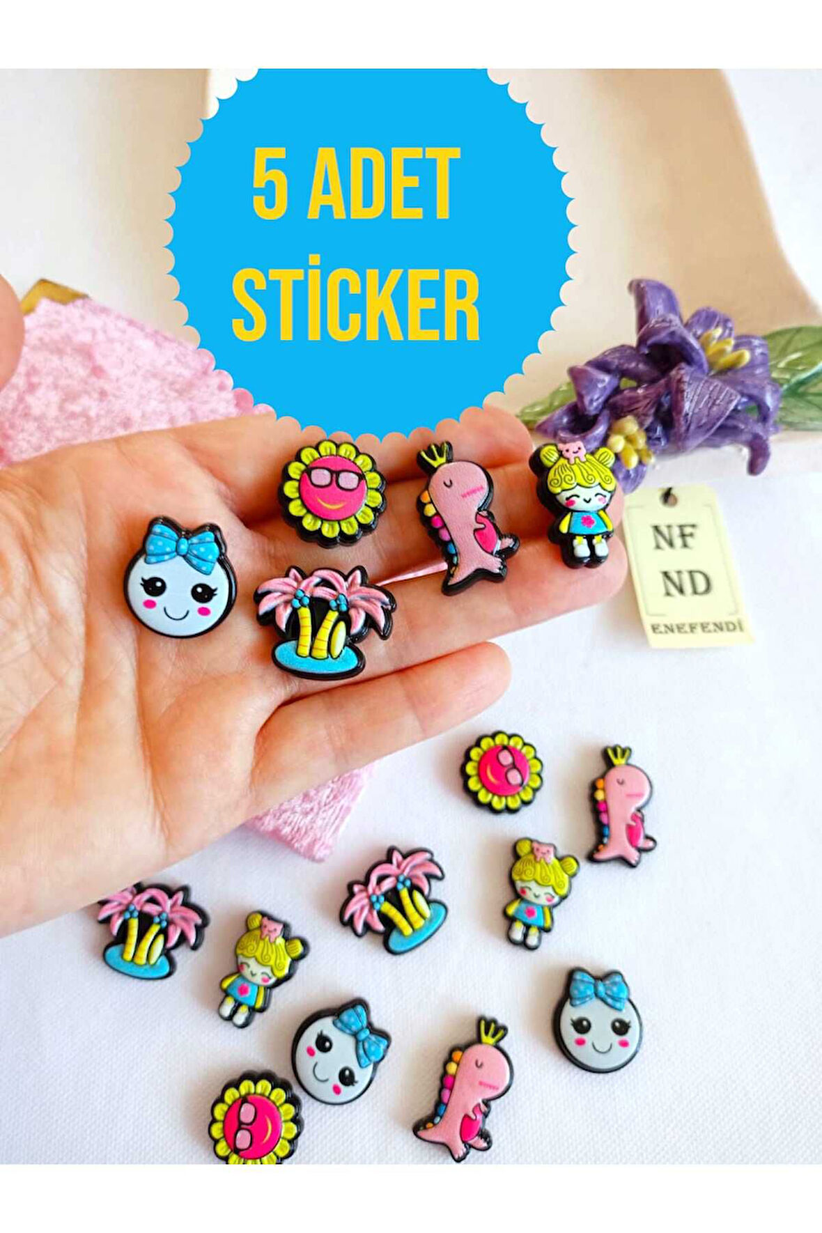 5 ADET STİCKER 3D YAPIŞKANLI MATARA STİCKER HEDİYE OYUNCAK DESENLİ RESİMDEKİLER GELİR