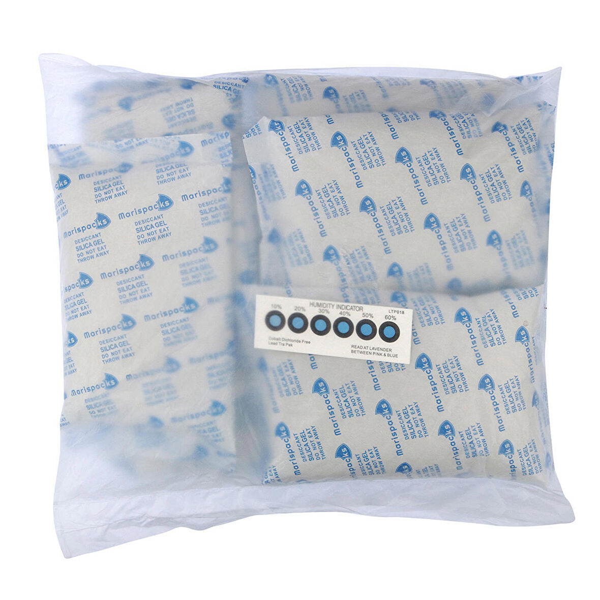 Marispacks 500 g x 8 adet silikajel nem alıcı paket (nonwoven, polietilen poşette)