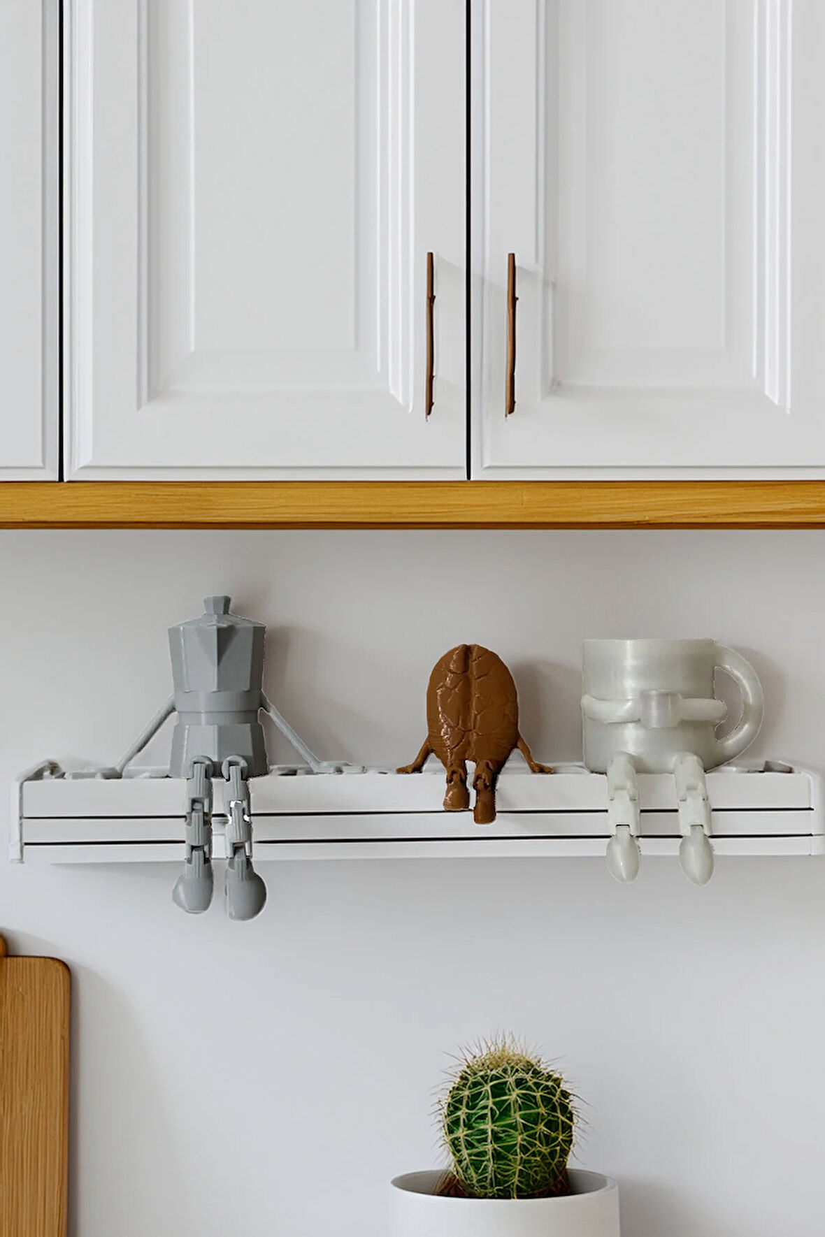 Kahve Köşesi Sevimli Biblo Seti 3lü, Kahve Çekirdeği, Kahve Kupası, Moka Pot, Coffee Set 10cm