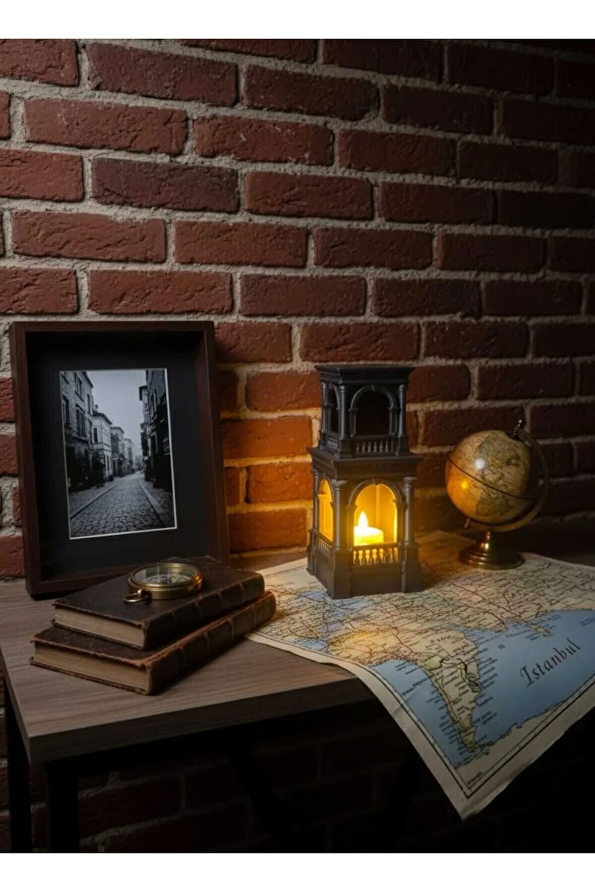 3D Dekoratif Osmanlı Dönemi Saray Kulesi Temalı Led Mumluk ve Biblo (Led Mum Hediyedir)