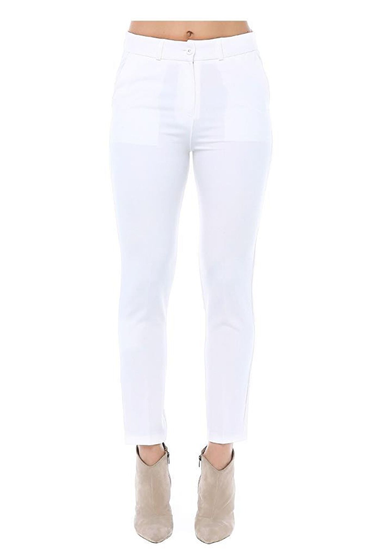 Atlas Bilek Beyaz Kadın Pantolon