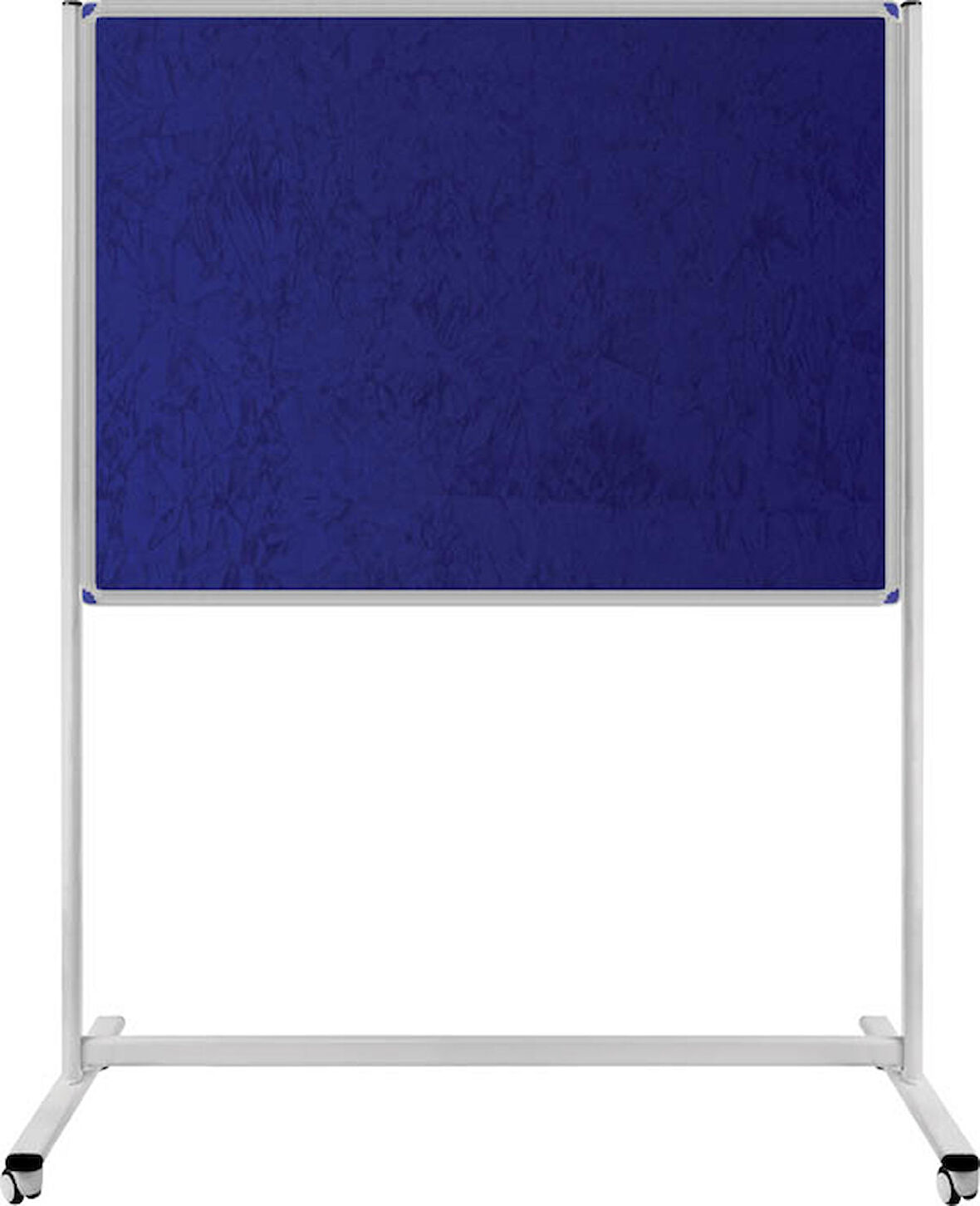 120X180 CM TEK TARAFLI SABİT-TEKERLEKLİ AYAKLI MAVİ KUMAŞLI PANO-PAN183