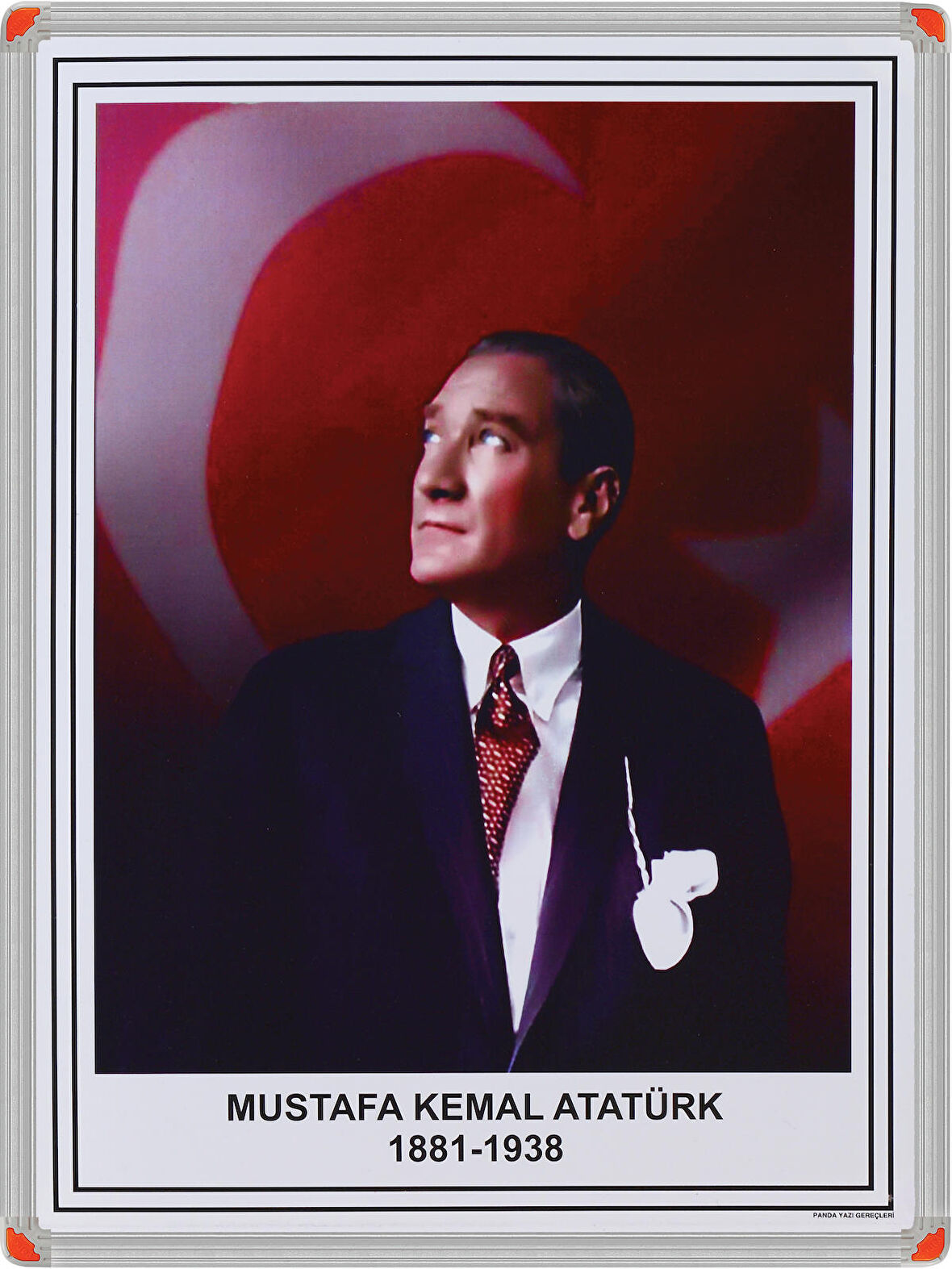 35X50 CM ATATÜRK PORTRESİ TABLO PANO (Alüminyum Çerçeve)-PAN411