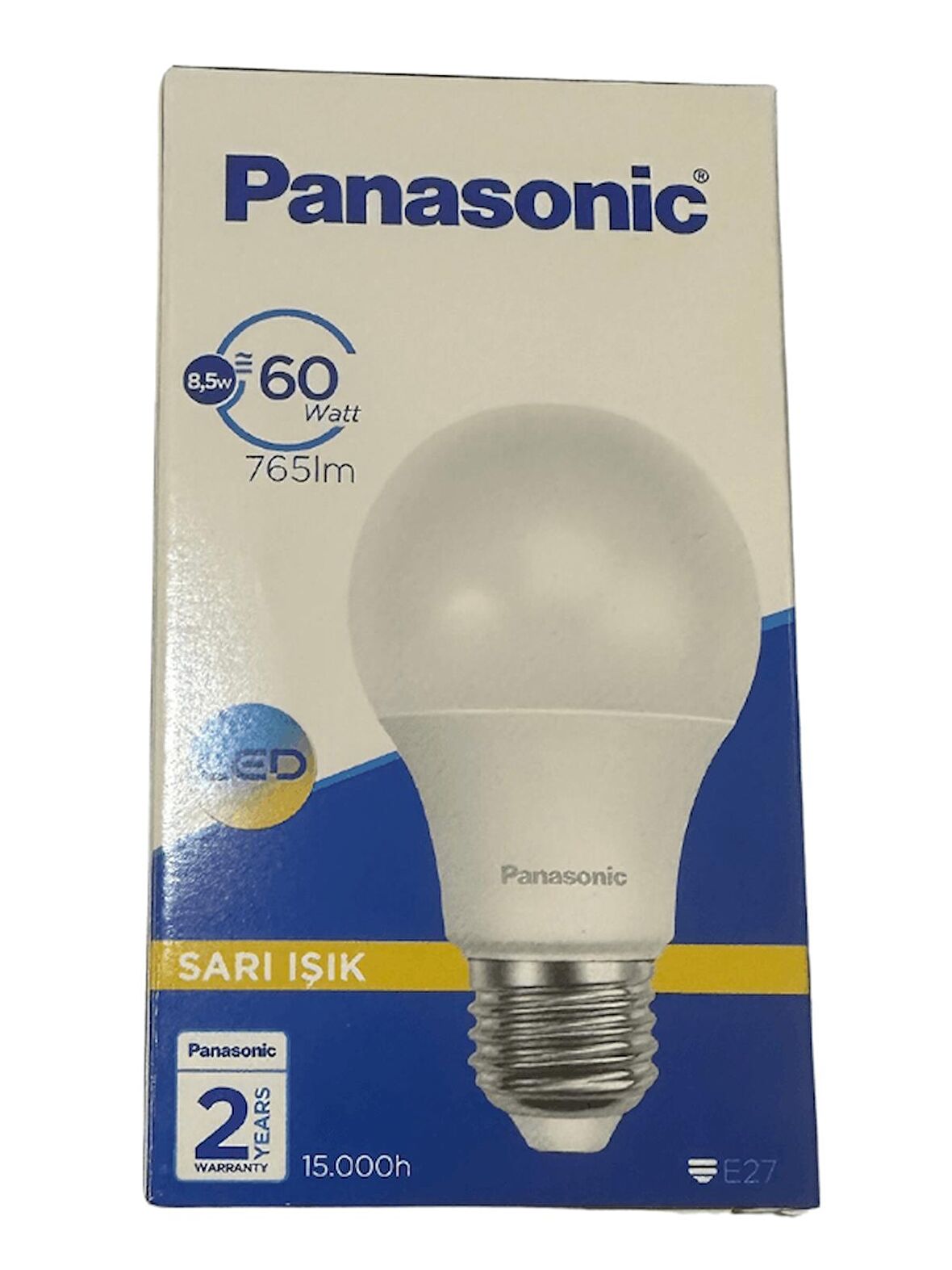 Panasonic 8.5W (60W) 2700K (Sarı Işık) E27 Duylu Led Ampul