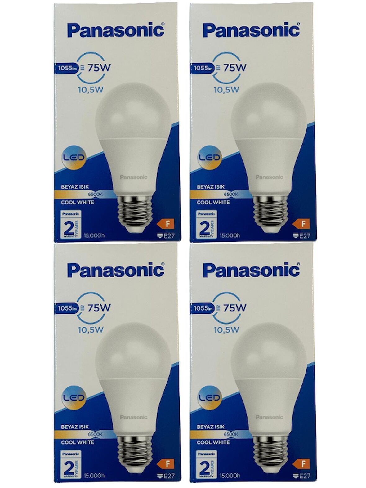 Panasonic 10,5W (75W) 6500K (Beyaz Işık) E27 Duylu Led Ampul (4 Adet)