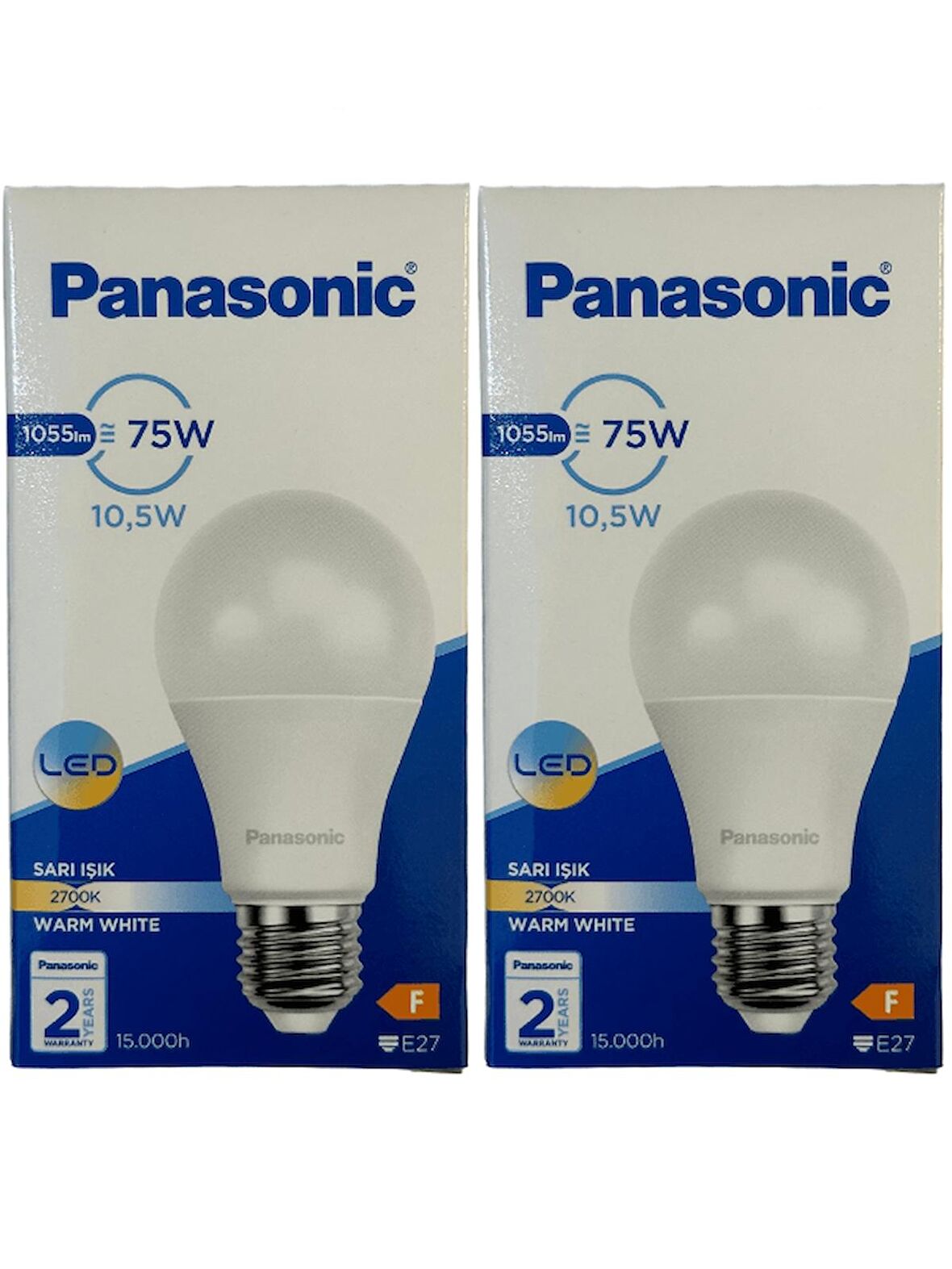 Panasonic 10,5W (75W) 2700K (Sarı Işık) E27 Duylu Led Ampul (2 Adet)