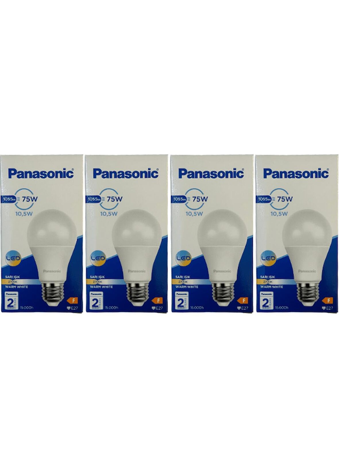 Panasonic 10,5W (75W) 2700K (Sarı Işık) E27 Duylu Led Ampul (4 Adet)