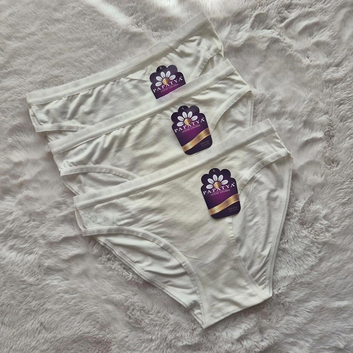 Kadın 3’lü Paket Modal Slip Külot – Yumuşak, Nefes Alabilen Ve Rahat Tasarım ( Papatya )