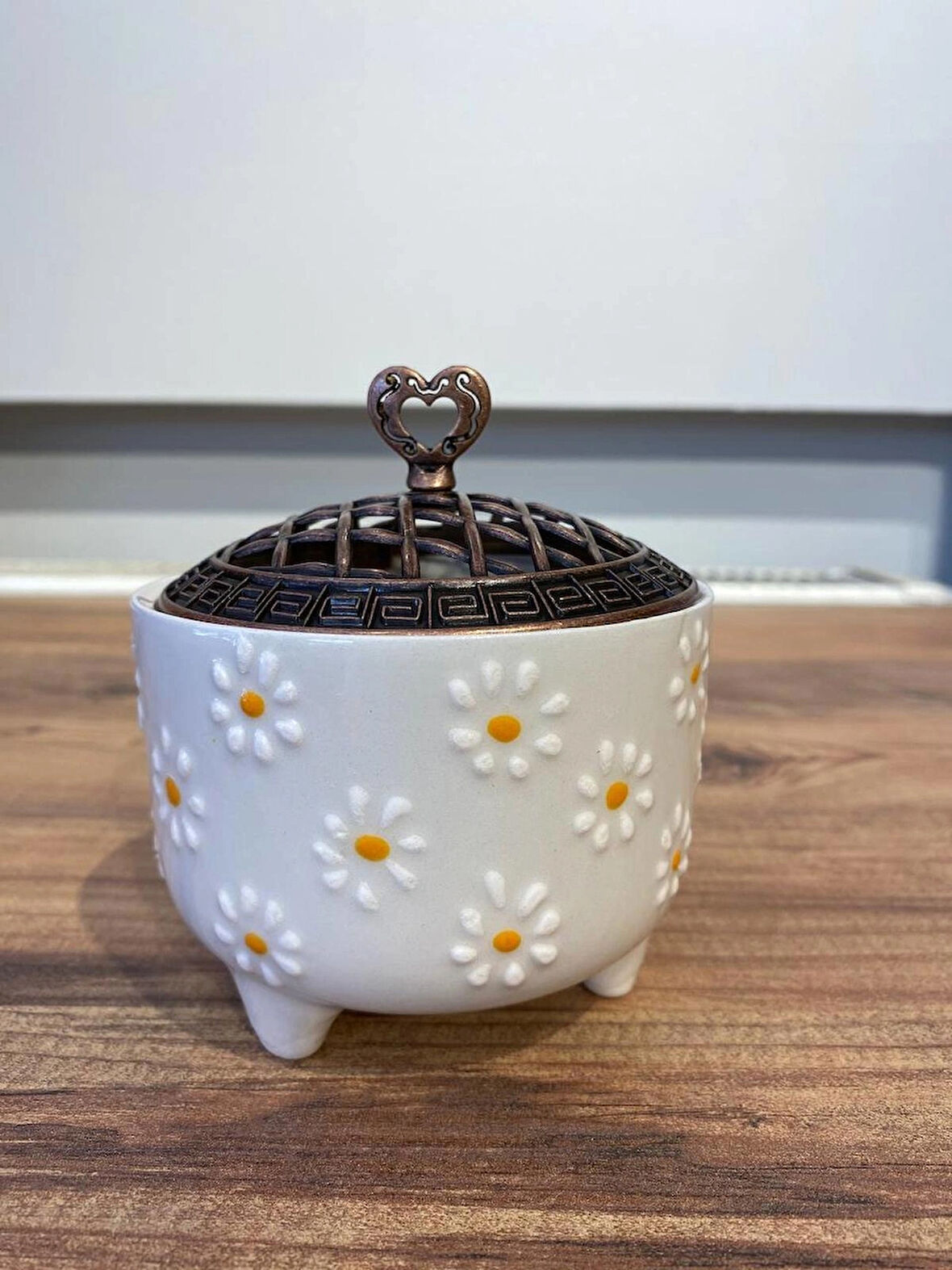 PAPATYA DESENLi EL YAPIMI SERAMİK ÇAY, KAHVE SETİ 2 ADET BARDAK TAKIMI VE 1 ADET ŞEKERLİK