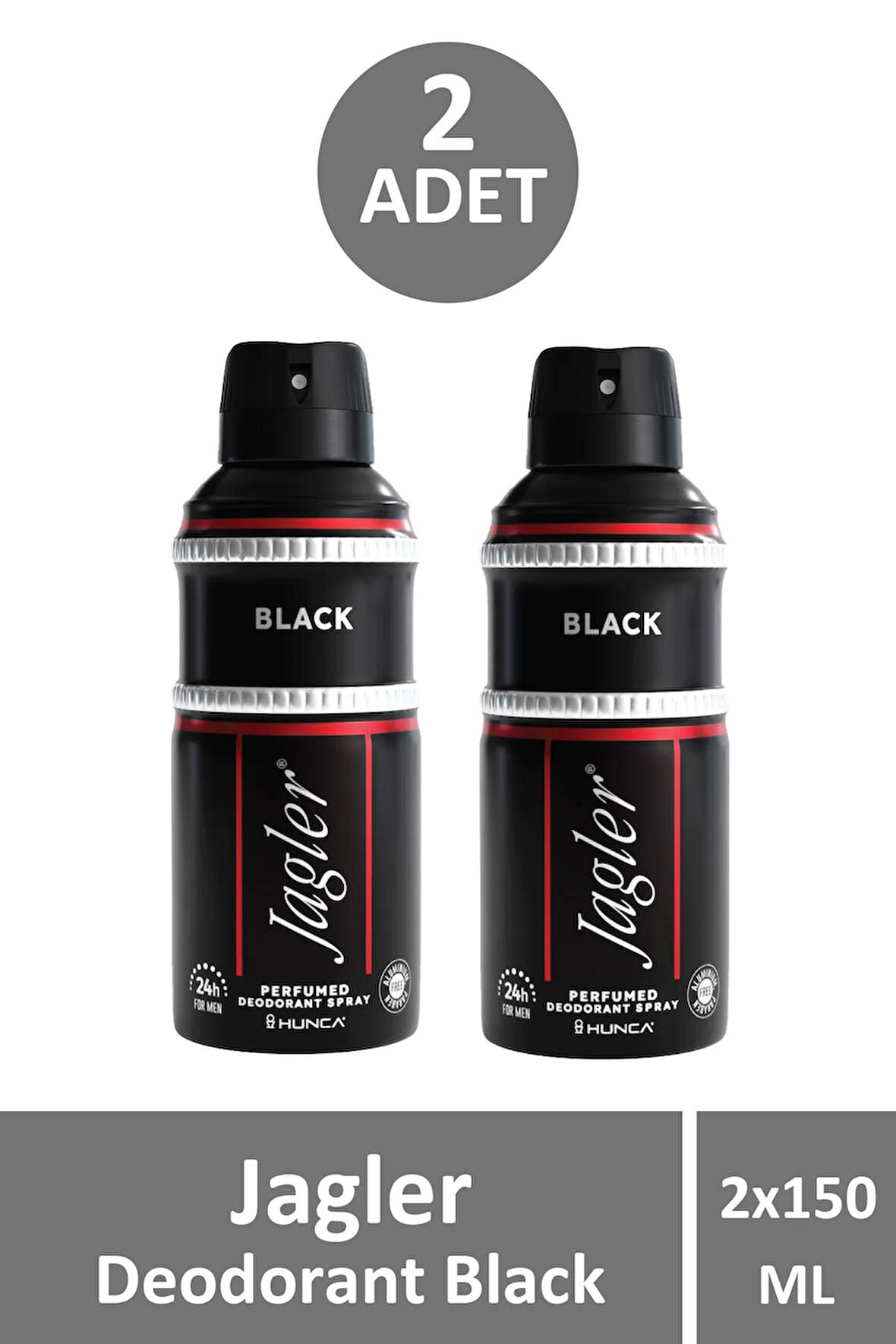 Jagler Deodorant Black 150 ml 2 Adet
