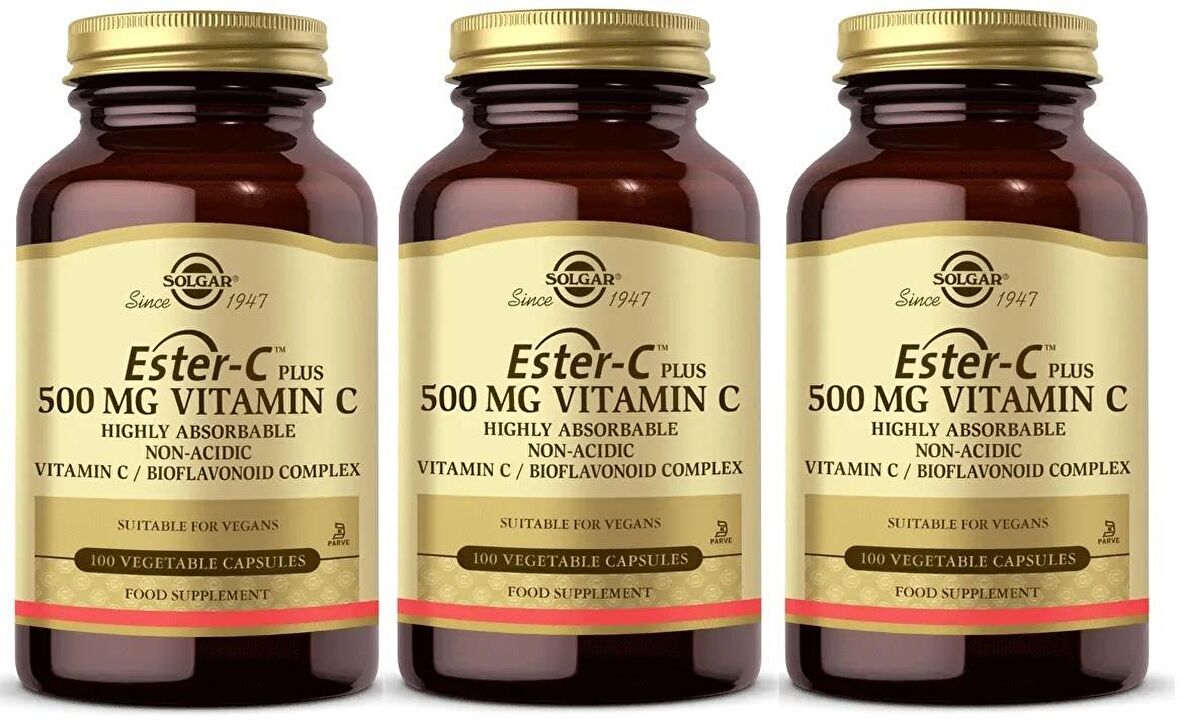 Solgar Ester-C 500 mg 100 Kapsül 3 Adet