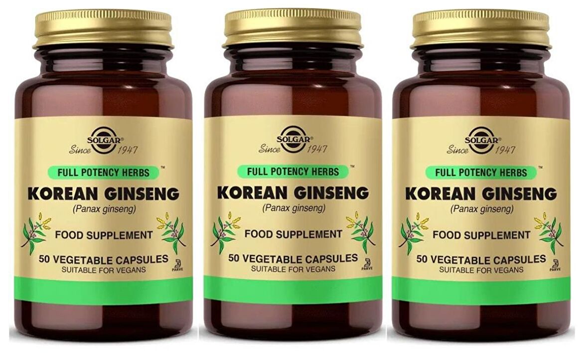 Solgar Korean Ginseng 50 Kapsül 3 Adet