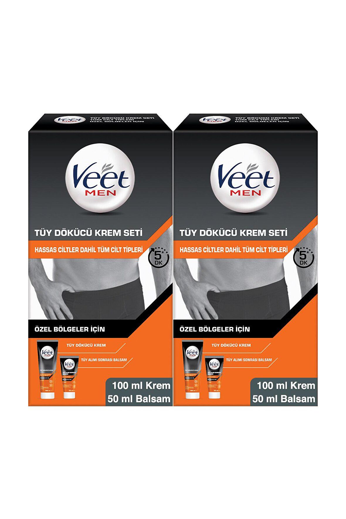 Veet Men Tüy Dökücü Krem Seti 100 ml + 50 ml 2 Adet 