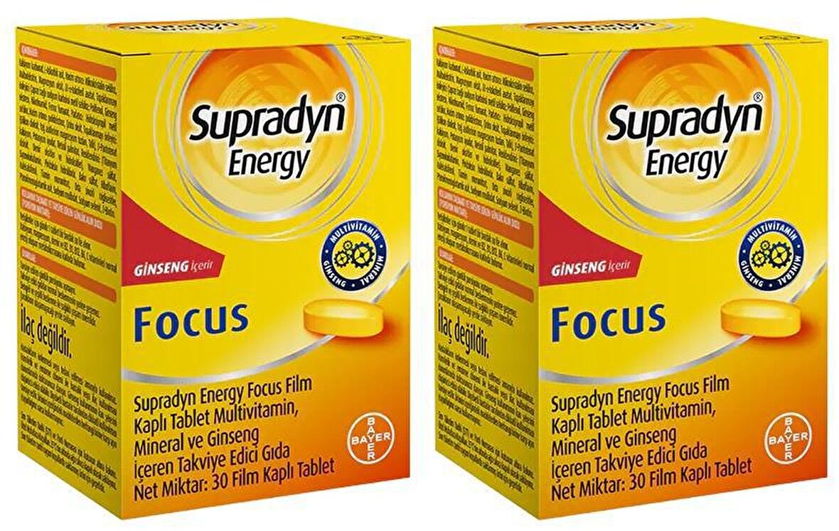 Supradyn Energy Focus 30 Tablet 2 Adet