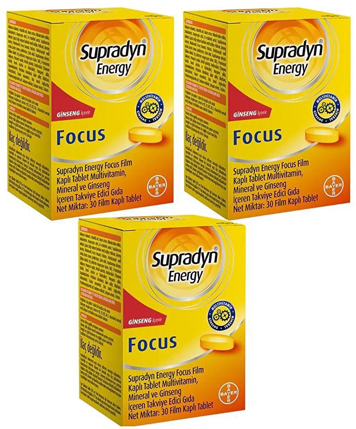 Supradyn Energy Focus 30 Tablet 3 Adet