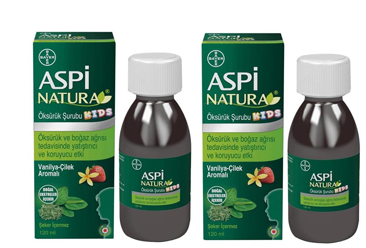 Aspinatura Kids Öksürük Şurubu Vanilya & Çilek 120 ml 2 Adet