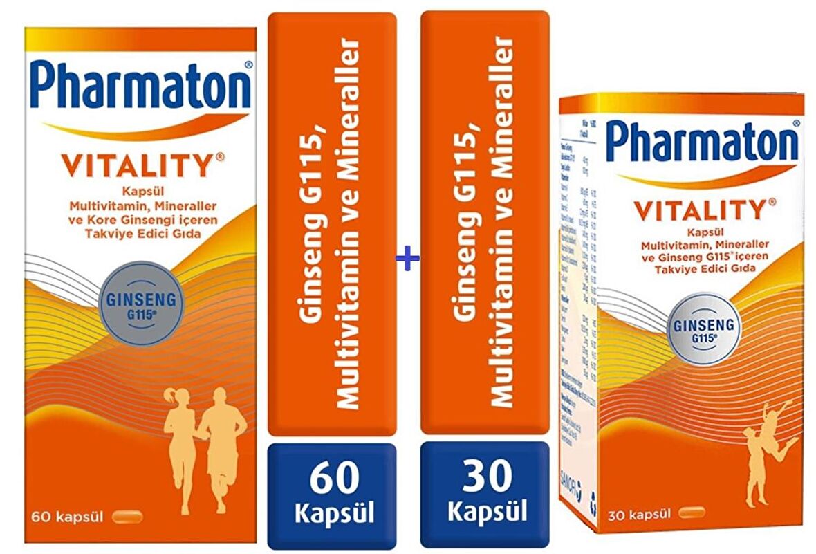 Pharmaton Vitality 60 Kapsül + Pharmaton Vitality 30 Kapsül