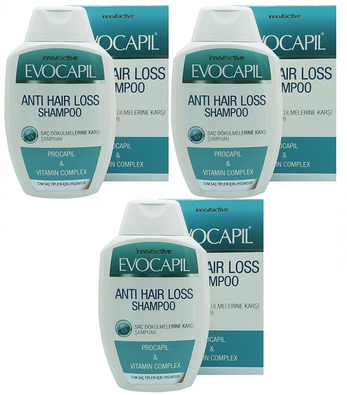 Evocapil Anti Hair Loss Herbal Shampoo 300 ml 3 Adet