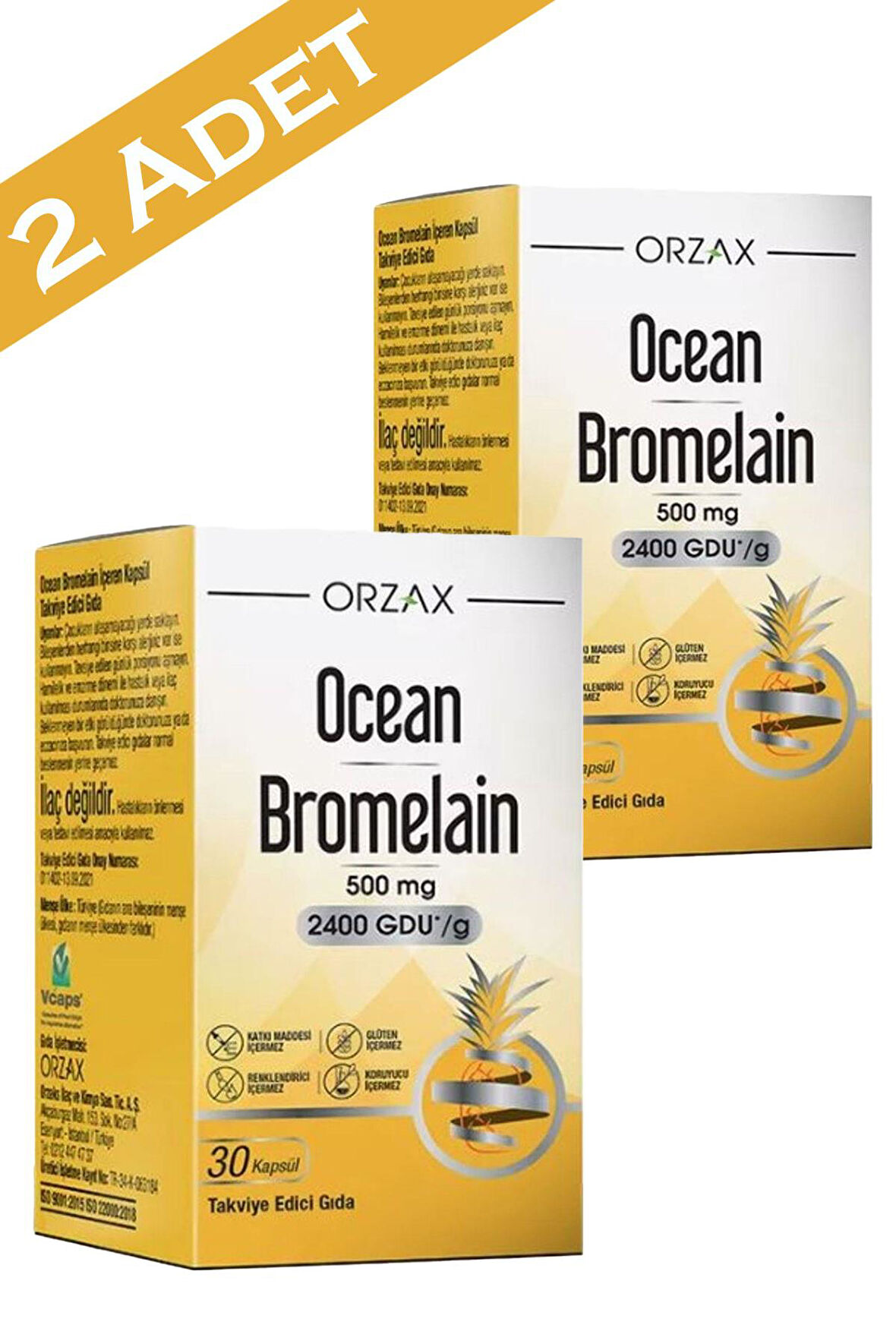 Ocean Bromelain 30 Kapsül 2 Adet