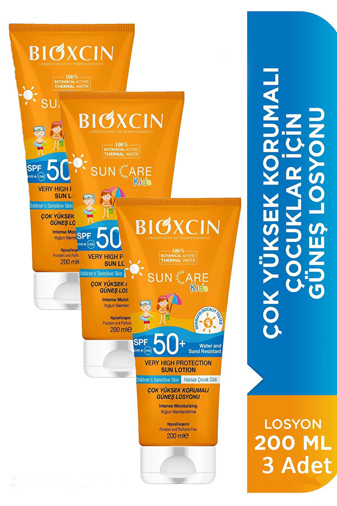 Bioxcin Suncare Kids Losyon SPF50 200 ml 3 Adet